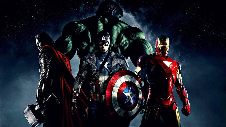 The Avengers Hulk Man Of Iron Top Captain America Desktop Wallpaper Full Screen 2560×1440
