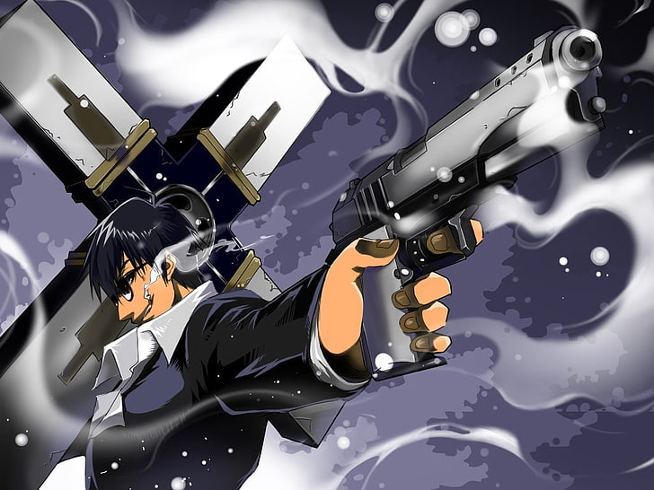 anime, Trigun, Nicholas D. Wolfwood, no people, arts culture and entertainment, HD wallpaper