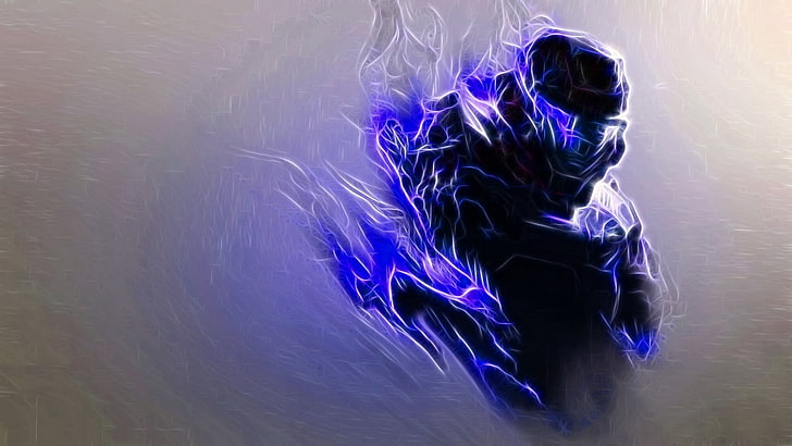 blue and black illustration, Halo Reach, Noble 6, Halo 5, people, HD wallpaper