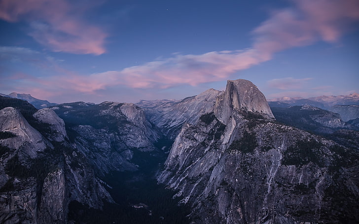 nature, mountains, sky, landscape, Yosemite National Park, Half Dome, HD wallpaper