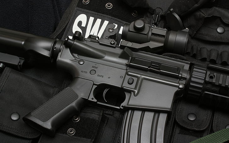 Swat, Submachine Gun, Bulletproof Vest, HD wallpaper