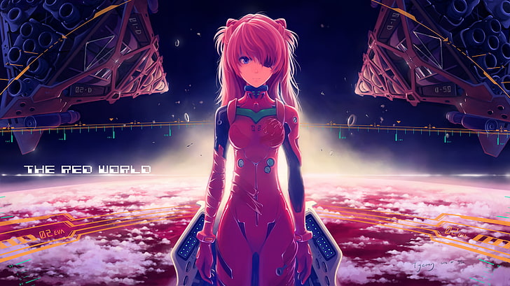 The Red World wallpaper, untitled, Neon Genesis Evangelion, anime, HD wallpaper