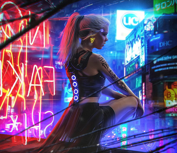 Cyberpunk, 2077, cyber, cyberpunk 2077, punk, HD phone wallpaper
