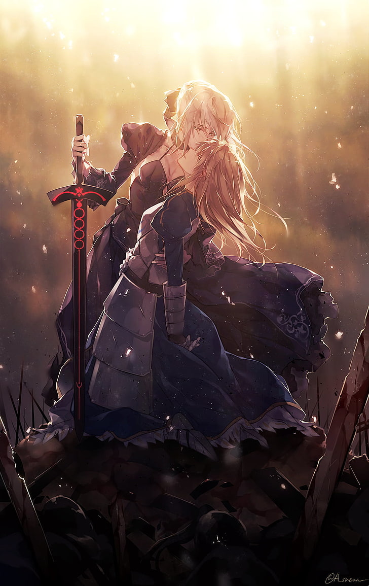 HD wallpaper: Fate Stay Night characters illustration, Saber, Rider (Fate/Stay  Night)