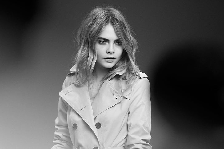 women's button-up coat, Cara Delevingne, model, fashion, trench coat