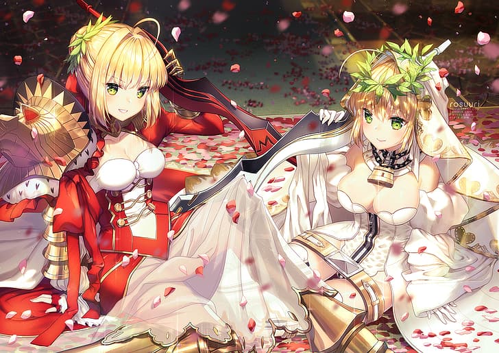 anime, anime girls, Fate series, Fate/Extra, Fate/Extra CCC, HD wallpaper