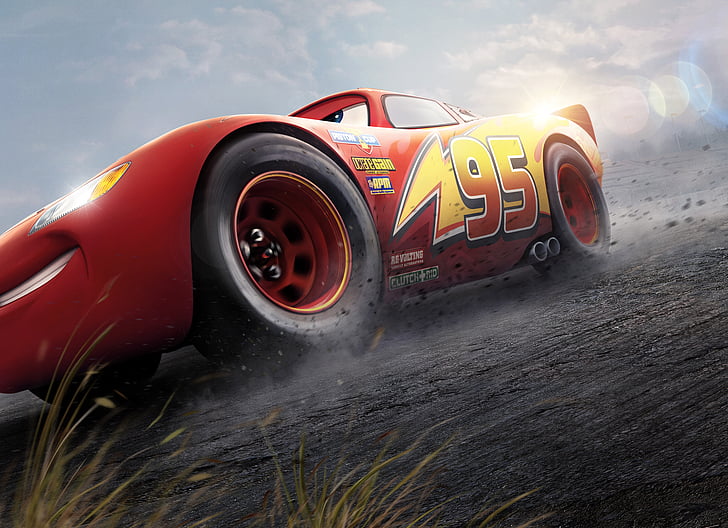 Disney Cars Lightning McQueen poster, Cars 3, 4K, 8K