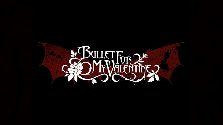 bullet for my valentine, black background, copy space, text, HD wallpaper