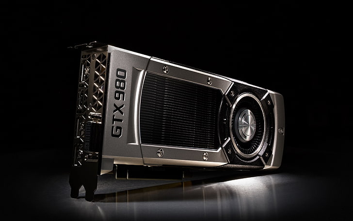 silver and black graphics card, nvidia, geforce, gtx 980, technology, HD wallpaper