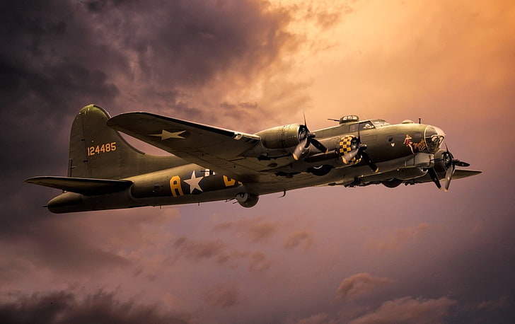 Bombers, Boeing B-17 Flying Fortress, Air Force, Aircraft, Airplane