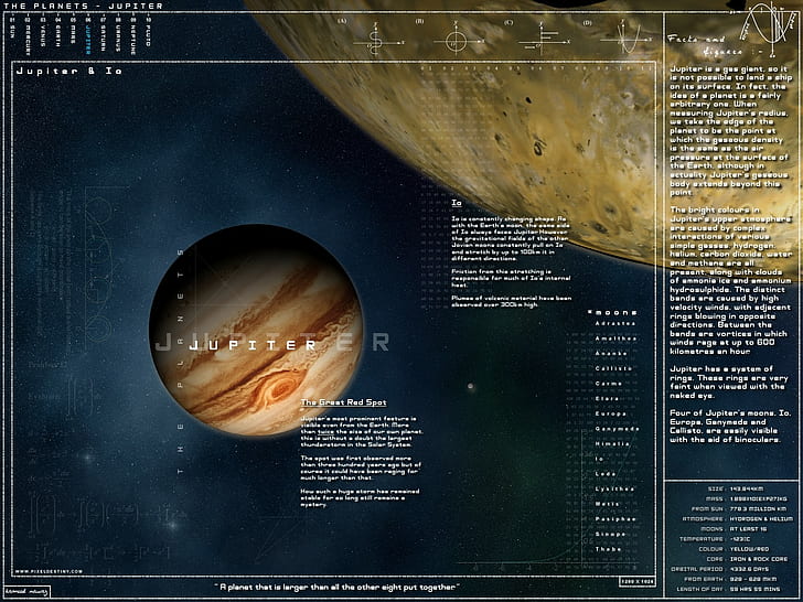 infographics, planet, Jupiter
