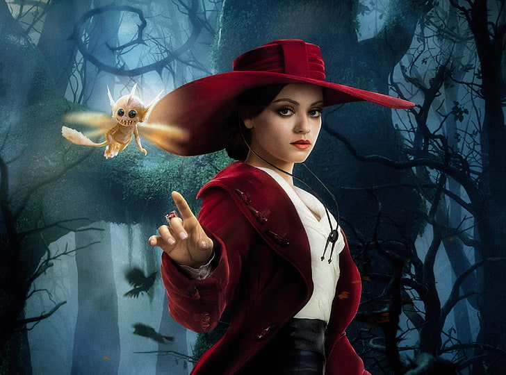 Theodora - Oz the Great and Powerful 2013 Movie, women's red suede hat, HD wallpaper