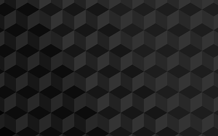 polygon, dark, bw, art, graphic, pattern, backgrounds, shape, HD wallpaper