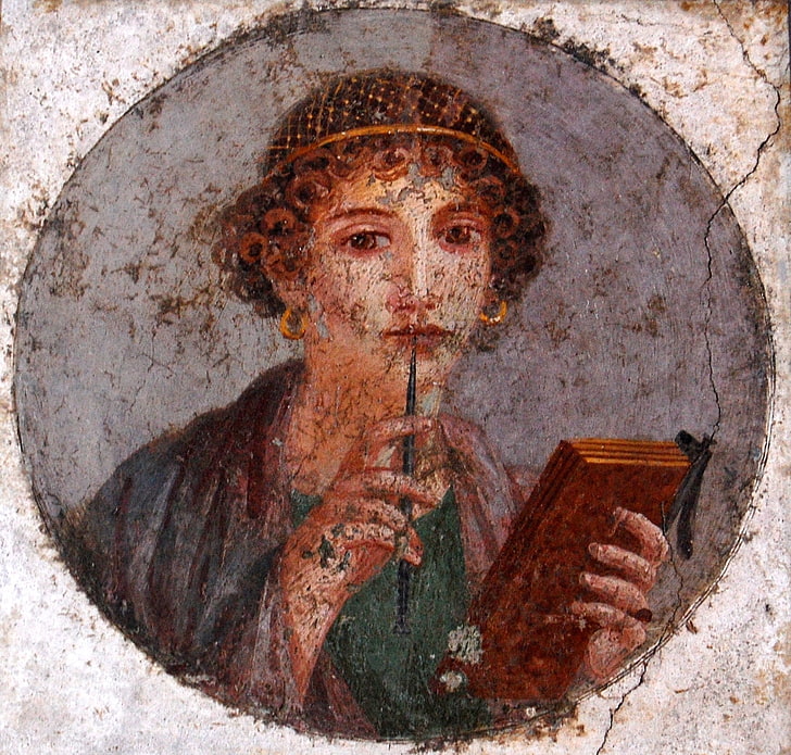 paintings italy antiquity italia pompei mosaics of pompeii mosaici saffo Aircraft Antique HD Art