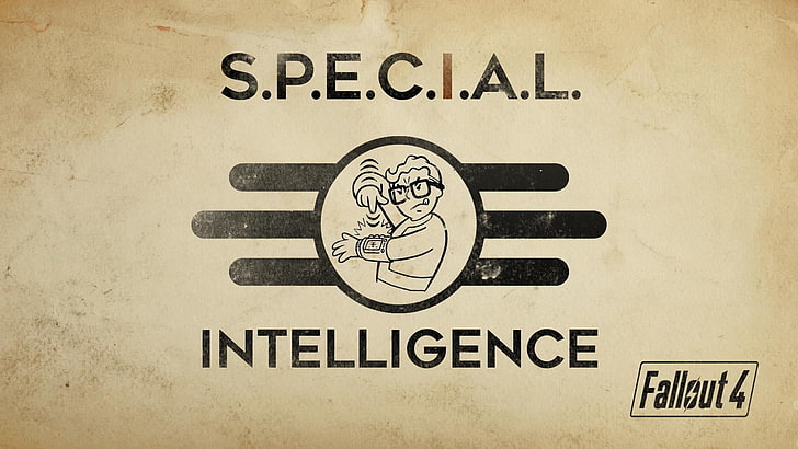 special intelligence fallout 4, old-fashioned, sign, text, dirty