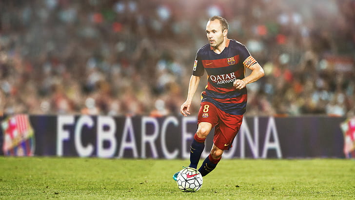 FC Barcelona player, Andres Iniesta, HD