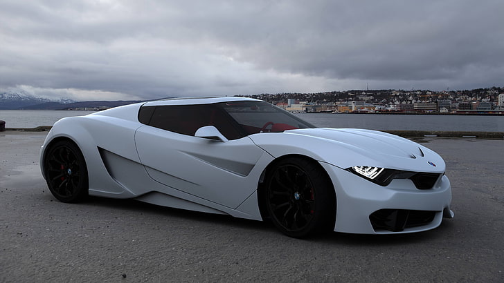 white concept car, concept cars, transportation, mode of transportation, HD wallpaper
