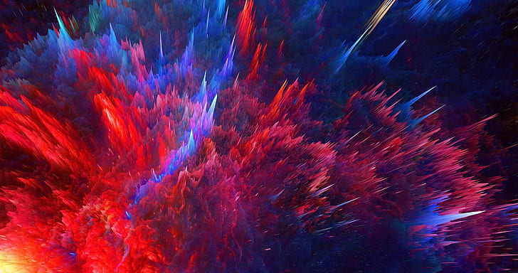 abstract, colorful, explosion