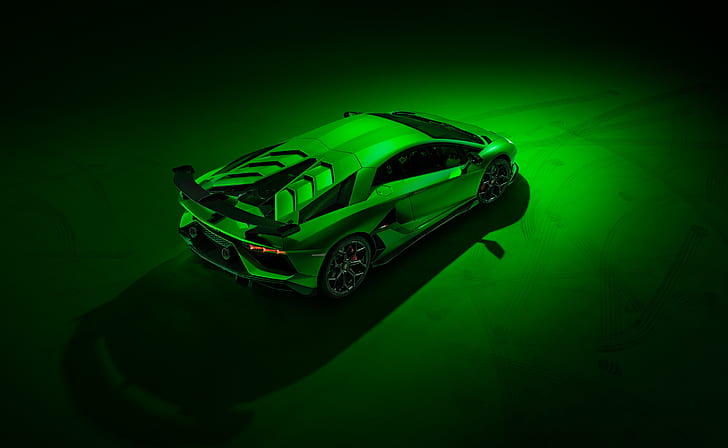 Lamborghini, Lamborghini Aventador SVJ, Car, Green Car, Sport Car