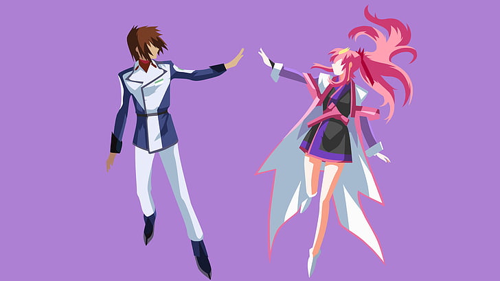 Anime, Mobile Suit Gundam Seed Destiny, Kira Yamato, Lacus Clyne