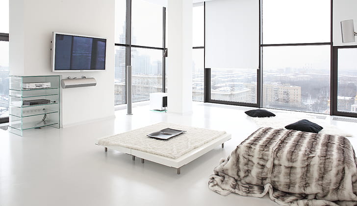 design, style, interior, megapolis, living room, city apartment, HD wallpaper