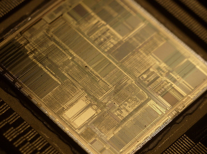 CPU, DIE, Microchip, Pentium, Processor, Silicon, HD wallpaper