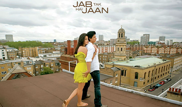 Jab Tak Hai Jaan Movie Still, women's green dress and men's white dress shirt, HD wallpaper