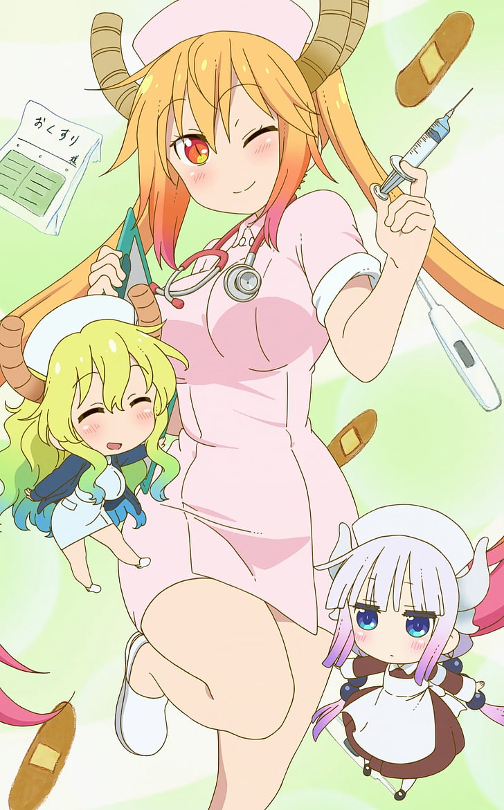 anime, anime girls, Lucoa (Kobayashi-san Chi no Maid Dragon), HD wallpaper