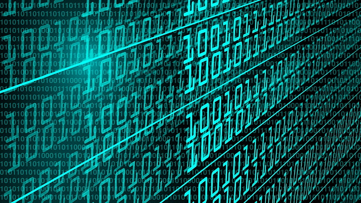 data matrix wallpaper, binary, numbers, typography