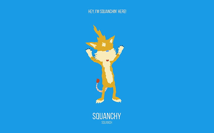 brown cat illustration, Rick and Morty, minimalism, cartoon, Squanchy