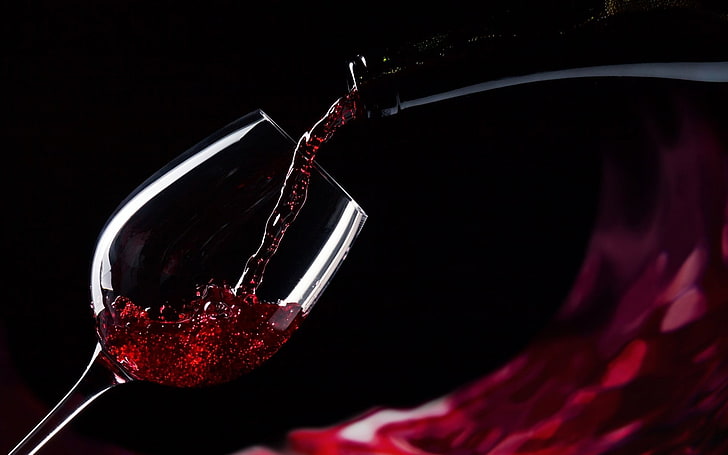clear wine glass, Food, red, pouring, close-up, indoors, food and drink
