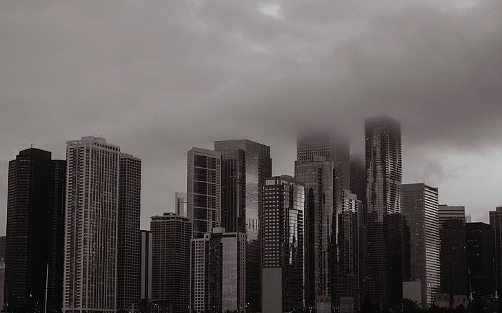 city, cityscape, clouds, skyscraper, Chicago, USA, building exterior