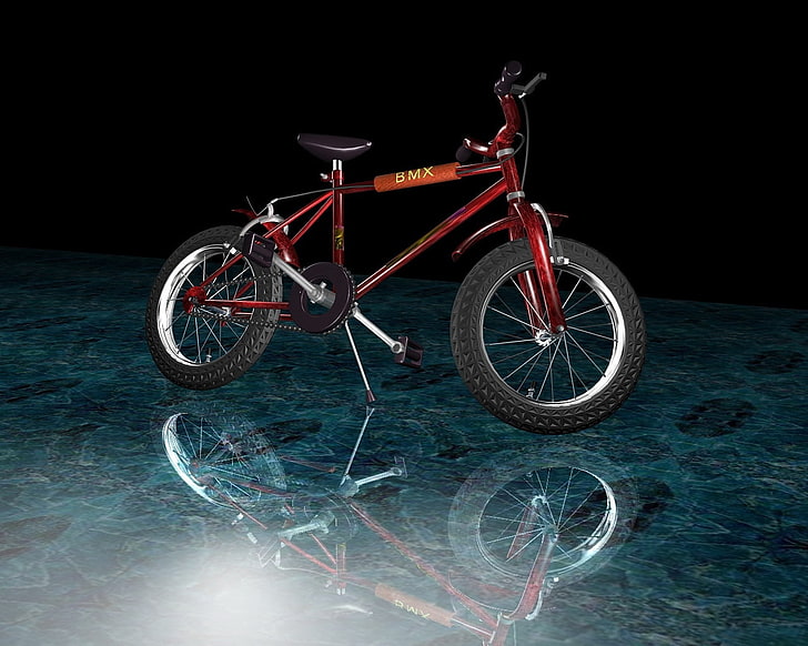 HD wallpaper: red BMX bicycle, bike, 3d, sports, wheel, cycling,  transportation | Wallpaper Flare