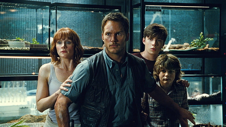 Jurassic Park, Jurassic World, Bryce Dallas Howard, Chris Pratt, HD wallpaper
