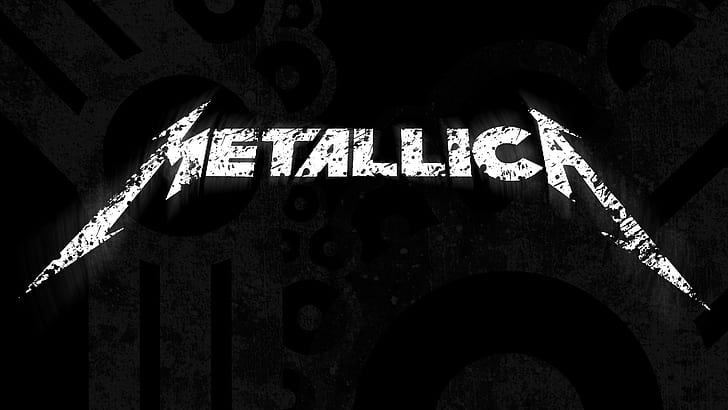 metal, metal music, Metallica, logo, monochrome, band logo, HD wallpaper