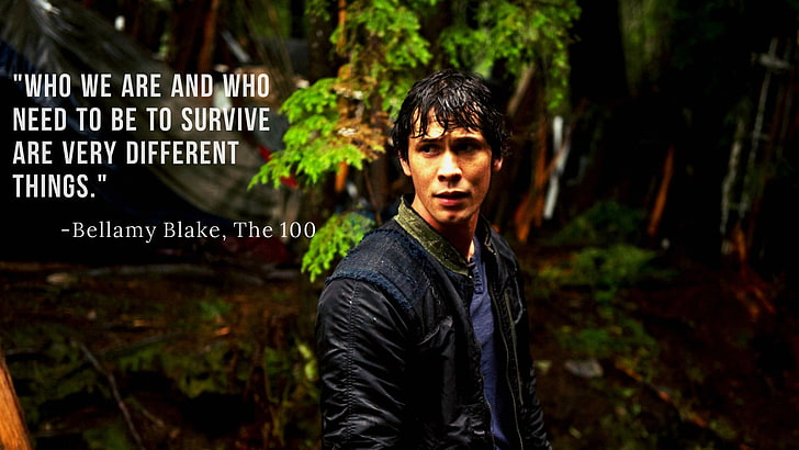 The 100, Bellamy Blake, quote, young adult, one person, text, HD wallpaper