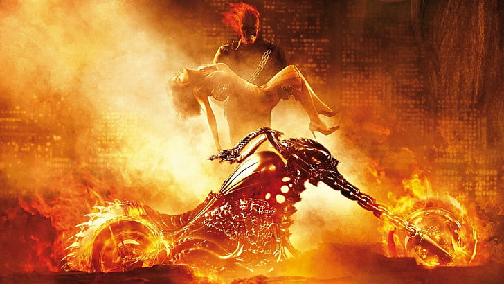 Ghost Rider Dark Comics Games Evil Love Romance Chopper Motorcycles Art Skull Demon HD Resolution