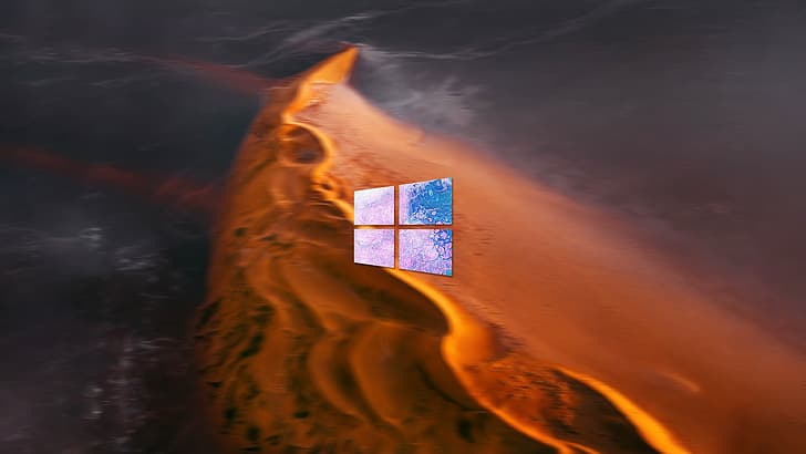 Windows 10, abstract, landscape HD wallpaper