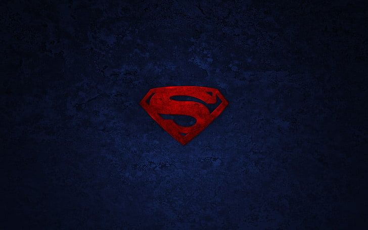 Superman logo, heart shape, emotion, love, positive emotion, red, HD wallpaper