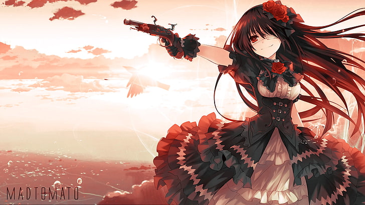 Anime, Date A Live, sky, nature, art and craft, representation, HD wallpaper