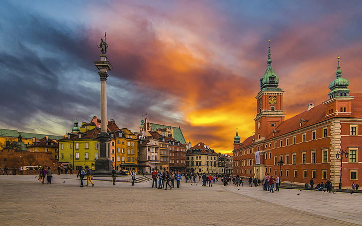 Warsaw Poland Old Town Square Of The Old Town Nearby St. John’s Archcathedral Dates Back To The 14th Century Ultra Hd Wallpaper For Desktop 3840×2400, HD wallpaper