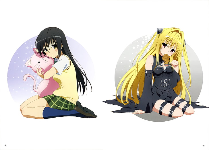 To Love-ru, anime girls, Golden Darkness, Kotegawa Yui, white background