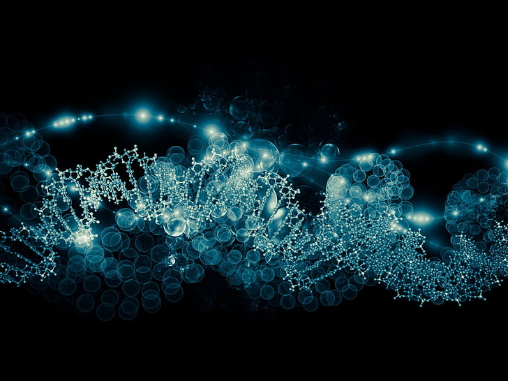 4800x900px | free download | HD wallpaper: Artistic, DNA Structure, Blue |  Wallpaper Flare