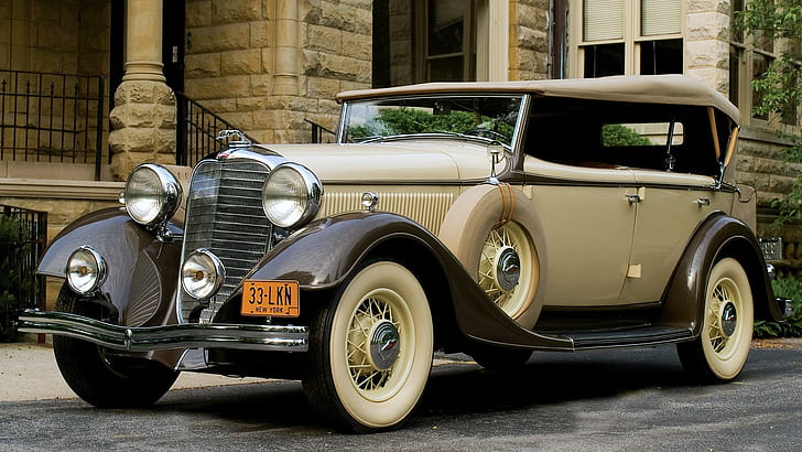 1933 Lincoln Ka Phaeton, vintage, elegant, classic, cowl, dual, HD wallpaper