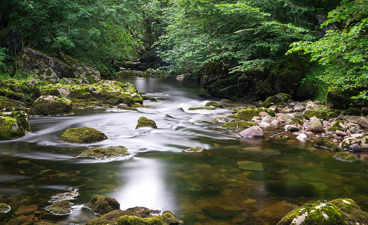 time lapse photography of water flowing near forest, Melting Away, HD wallpaper