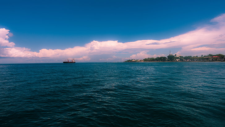 landscape of ocean, water, nature, sky, sea, cloud - sky, waterfront, HD wallpaper