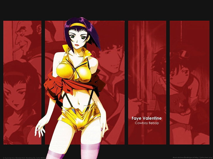 Faye Valentine illustration, Anime, Cowboy Bebop, red, human representation, HD wallpaper