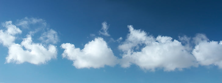 clouds, sky, blue, cloud - sky, cloudscape, scenics - nature, HD wallpaper