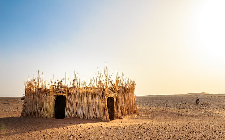 HD wallpaper: landscape, desert, hut, Africa | Wallpaper Flare