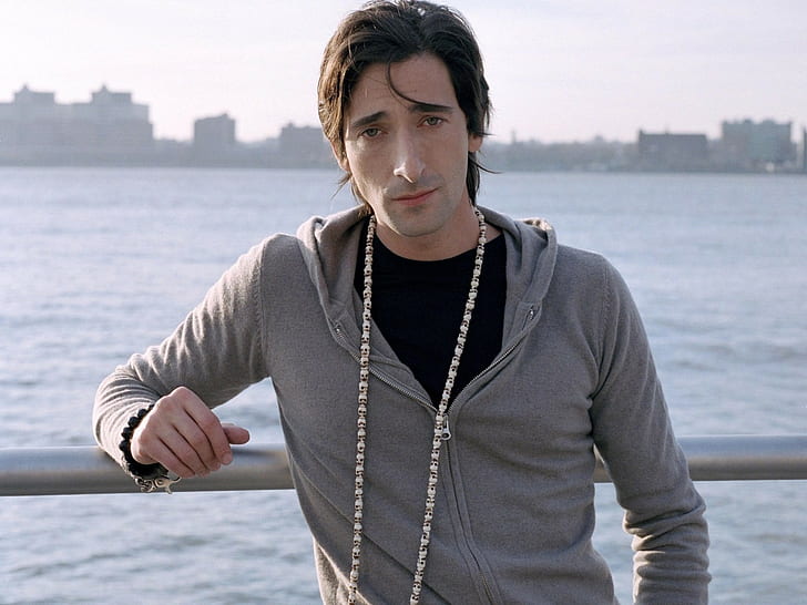 Adrien brody, Brunette, Celebrity, Sea, View, water, one person